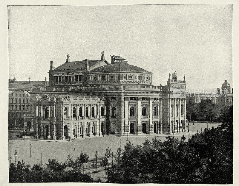 Burgtheater或Hofbug Theatre，奥地利维也纳，19世纪90年代